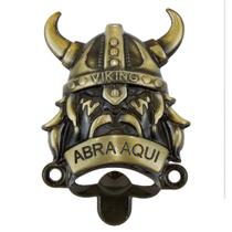 Abridor Garrafa de Cerveja Viking Abra Aqui 1 Peça Decoração Metal Resistente