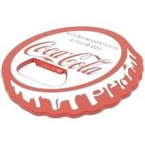 Abridor Garrafa Metal Magnético Coca-Cola Bottle Vermelho 8,5x8cm - 43143