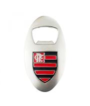 Abridor Garrafas Flamengo Prateado Com Ímã 7,5cm Oficial - Minas de Presentes