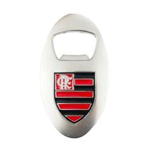 Abridor garrafas prateado com ímã 7.5cm - flamengo