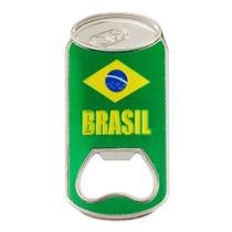Abridor Ímã Temático Brasil Formato Lata Metal 8,5cm - RE012-BR-M