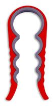 Abridor Multifuncional De Tampas Em Plástico e Silicone 6136 - VERMELHO Abridor Multifuncional De Tampas Em Plástico e Silicone 6136 - VERMELHO
