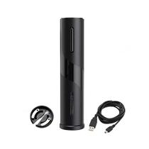 Abridor Saca Rolha Vinhos Elétrico Recarregável USB Preto - UnyHome