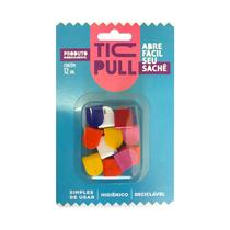 Abridor Sachês Tic Pull Descartável Sortidos Cartela 12 Abridor Sachês Tic Pull Descartável Sortidos Cartela 12