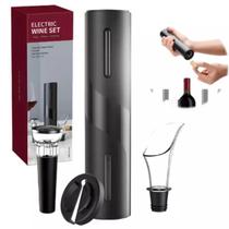 Abridor Vinho Automático A Bateria - Design Compacto Black