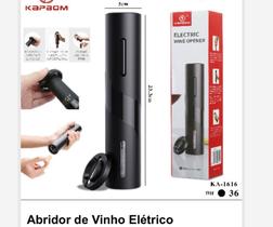 Abridor vinho elétrico Abridor vinho elétrico