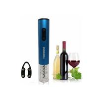 Abridor vinho garrafa automatico saca rolha eletrico - azul