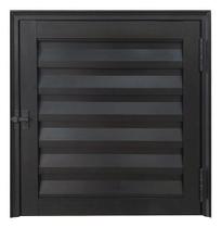 Abrigo Alçapão de Abrir Alumínio Preto 80x60