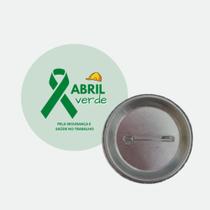 Abril verde kit de 10 bottons segurança e saúde no trabalho - Ágape bottons