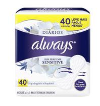 Abs always protetor diario sem perfume hipoalergenico 40 unidades Abs always protetor diario sem perfume hipoalergenico 40 unidades