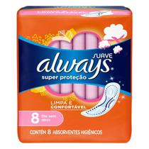 ABSORV ALWAYS BASICO SUAVE.S/ ABAS Com 8 UNID