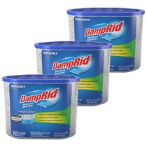 Absorvedor de umidade DampRid descartável de 18 onças de carvão ativado x3 Absorvedor de umidade DampRid descartável de 18 onças de carvão ativado x3
