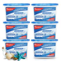 Absorvedor de umidade Vacplus, pacote com 6 desumidificadores de 310 ml, azul claro Absorvedor de umidade Vacplus, pacote com 6 desumidificadores de 310 ml, azul claro