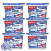 Absorvedor de umidade Vacplus, pacote com 6 desumidificadores de 310 ml, azul holandês