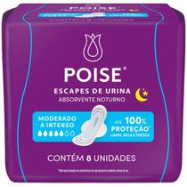 Absorvente Adulto Feminino Poise com 8 unidades