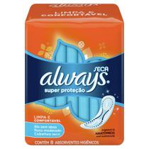 Absorvente Always Absorção Seca P, Sem Abas, 8 Unidades Absorvente Always Absorção Seca P, Sem Abas, 8 Unidades