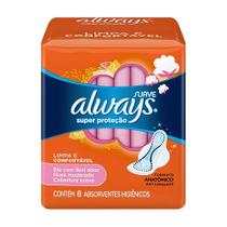Absorvente Always Absorção Suave, Sem Abas, 8 Unidades