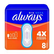 Absorvente Always Dia Seca com Abas 8 Unidades