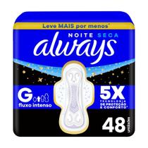 Absorvente Always Noite Seca com Abas 48 Unidades