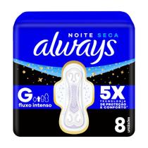 Absorvente Always Noite Seca com Abas 8 Unidades Absorvente Always Noite Seca com Abas 8 Unidades