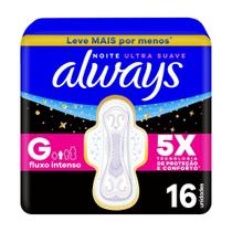 Absorvente Always Noite Ultra Suave com Abas 16 Unidades Absorvente Always Noite Ultra Suave com Abas 16 Unidades