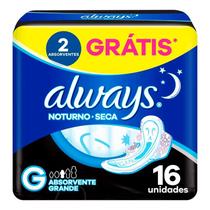 Absorvente Always Noites Tranquilas Seca C/Abas 16 Unidades