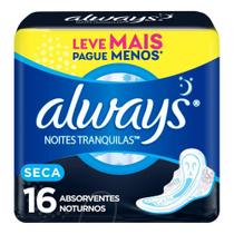 Absorvente Always Noites Tranquilas Seca com Abas - 16 Unidades