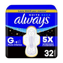 Absorvente Always Noites Tranquilas Seca com Abas - 32 unidades