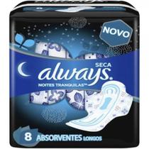 Absorvente Always Noites Tranquilas Seca Com Abas 8 Unidades