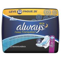 Absorvente always noites tranquilas seca com abas lv32 pg26