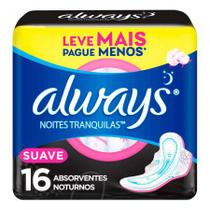 Absorvente Always Noites Tranquilas Suave com Abas 16 unidades