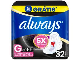 Absorvente Always Noites Tranquilas Suave Com Abas 28cm - 32 unidades