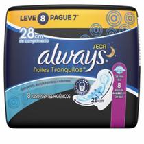 Absorvente Always Noturno Seca 28cm com Abas - Pacote com 8 Unidades