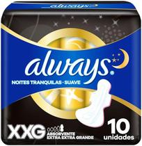 Absorvente always noturno seca c/abas xxg c/10