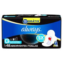 Absorvente Always Noturno Seca G com Abas 48 Unidades