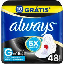 Absorvente Always Noturno Seca Tamanho G com Abas 48 Unidades