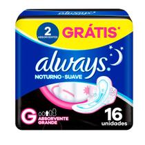 Absorvente Always Pink Suave Noturno Com Abas Leve 16 Pague 14