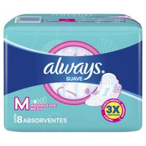 Absorvente Always Proteção Total Suave Com Abas - 8 unidades