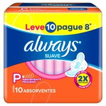 Absorvente Always Suave com Abas Pequeno 10und Absorvente Always Suave com Abas Pequeno 10und