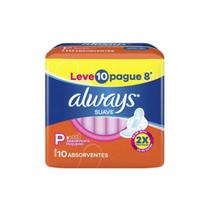 Absorvente Always Suave P Com Abas 10 Unidades Always