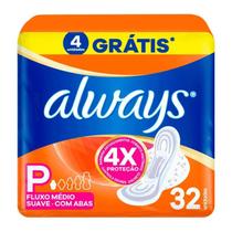 Absorvente Always Super Proteção Cobertura Suave com Abas 32 Unidades
