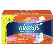 Absorvente Always Super Proteção seca, com abas, 16 unidades - P&G