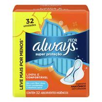 Absorvente Always Super Proteção seca, com abas, 32 unidades