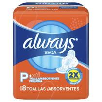 Absorvente Always Super Proteção Seca Com Abas 8 Unidades