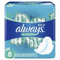 Absorvente Always Ultrafino Cobertura Seca com Abas 8 Unidades