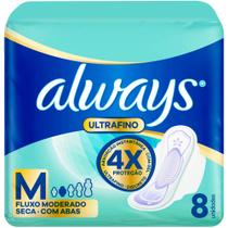Absorvente Always Ultrafino Seca com Abas 8 Unidades Absorvente Always Ultrafino Seca com Abas 8 Unidades