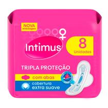 Absorvente Cobertura Extra Suave Com Abas Intimus 8 Unidades