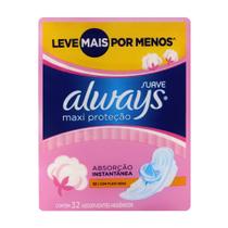 Absorvente com Abas Always Dia Economico Suave Proteção Total 32 Unidades