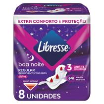 Absorvente Com Abas Libresse Noturno Boa Noite 8 Unidades Absorvente Com Abas Libresse Noturno Boa Noite 8 Unidades
