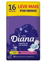 Absorvente com Abas Suave Diana Noturno Pacote 16 Unidades Leve Mais Pague Menos Absorvente com Abas Suave Diana Noturno Pacote 16 Unidades Leve Mais Pague Menos